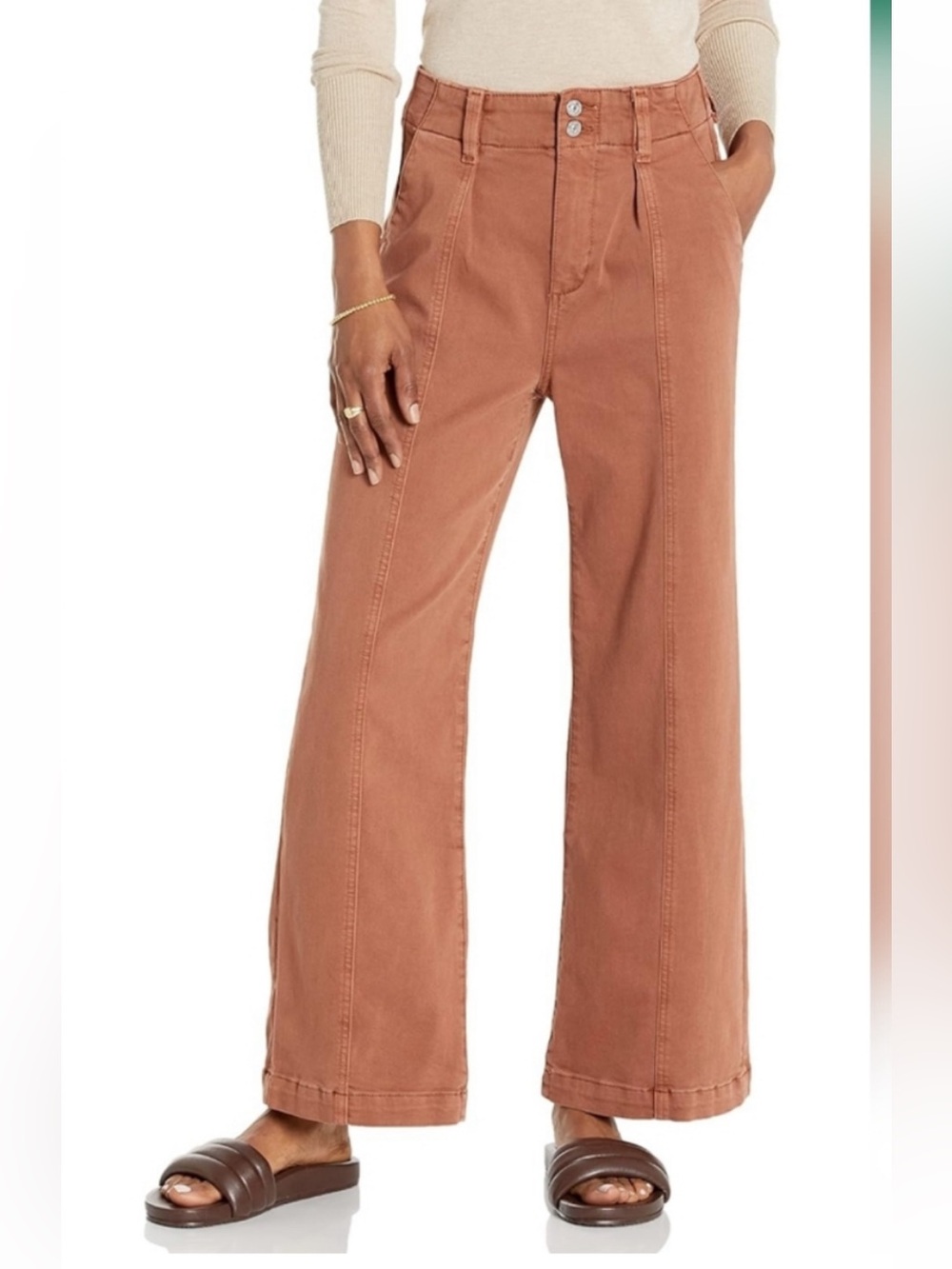 PAIGE Brooklyn High Waisted Wide-Leg Trousers! - Picture 13 of 13